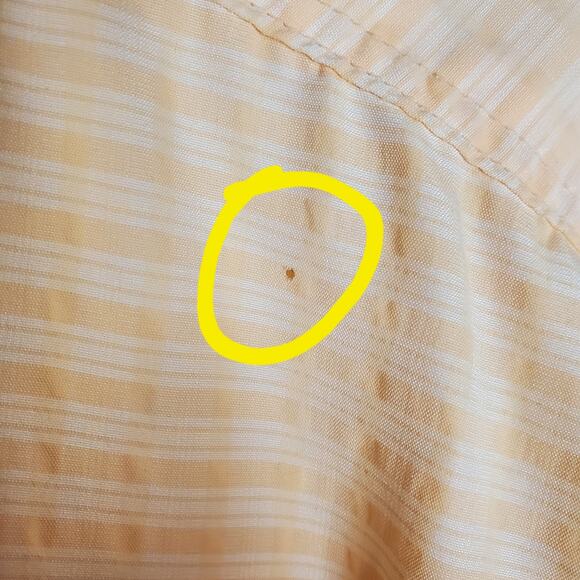 Simms Men Short Sleeve Button Up Shirt XL Orange White Fishing Guide Series FLAW - Picture 2 of 13